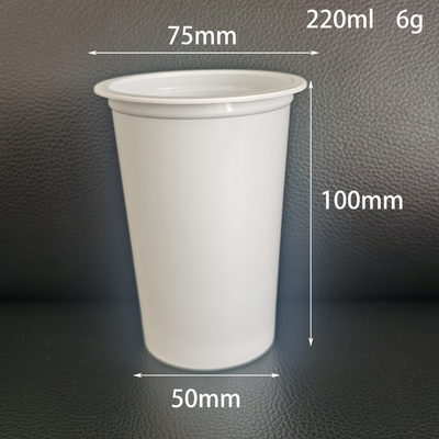 75mm 220ml Disposable Yogurt Cups Container With Aluminum Foil Lids