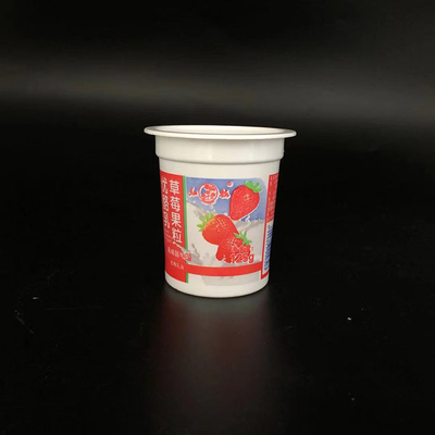 Oripackのプラスチック ヨーグルトのコップEcoスプーンによって包む4つのOzのアイス クリーム