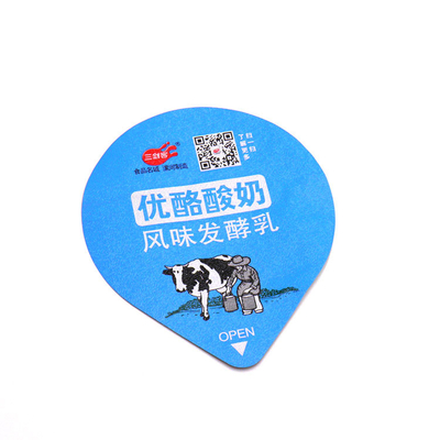 食糧パッキングOEM ODM Yogurt Foil Lid 72mm Dia Customizedの熱シールLidding