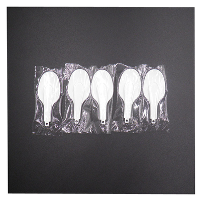 使い捨て可能な1.53g Plastic Yogurt Spoon Transparent 10.7*6.8*2.6cm 9000pcs