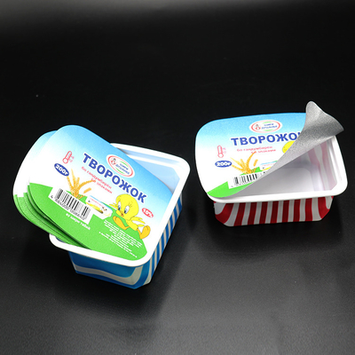 PE LDPE Yogurt Foil Lid 3.6inから4.7in OEM Printed Logo Foilの熱シールLids