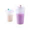 使い捨て可能なClear Frosted Milk Tea Plastic Cups Dampproof 360ml 1000ml