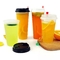 注文のLogo Disposable Milk Tea Plastic Cups 18oz 22oz 24oz Transparent