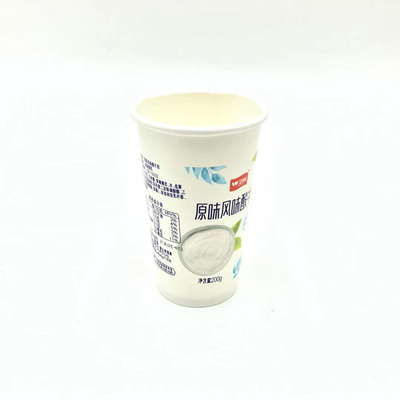 印刷されたEco Friendly Yogurt Cups Frozen 200g Paper Ice Cream Containers With Lids