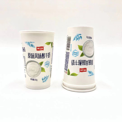 印刷されたEco Friendly Yogurt Cups Frozen 200g Paper Ice Cream Containers With Lids