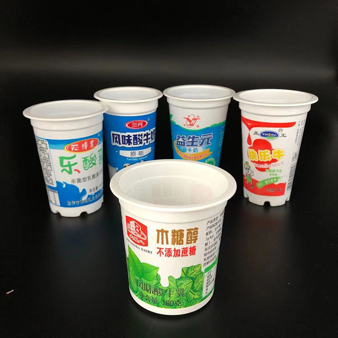 使い捨て可能なIce Cream Parfait Plastic Yogurt Cup VODKA 230ml 8oz 90mm Foil Lid 0